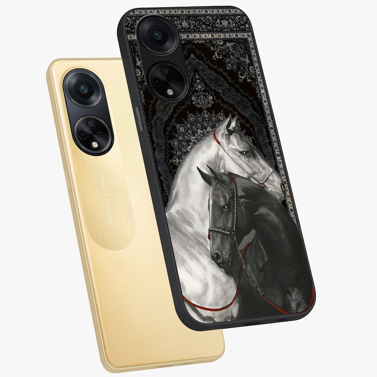 Majestic Ride Legacy Glass Case displayed in angled mockup highlighting sleek vehicle design with bold racing aesthetic.