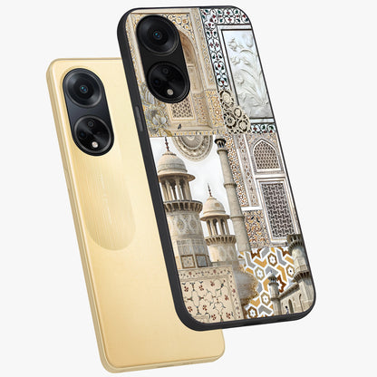 Mughal Marble Legacy Glass Case displayed in angled mockup highlighting elegant heritage marble artwork with royal aesthetic.