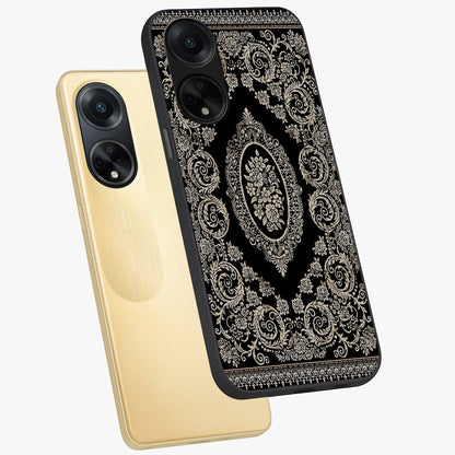 Noir Bloom Elegance Glass Case displayed in angled mockup highlighting refined flower design with stylish noir aesthetic.
