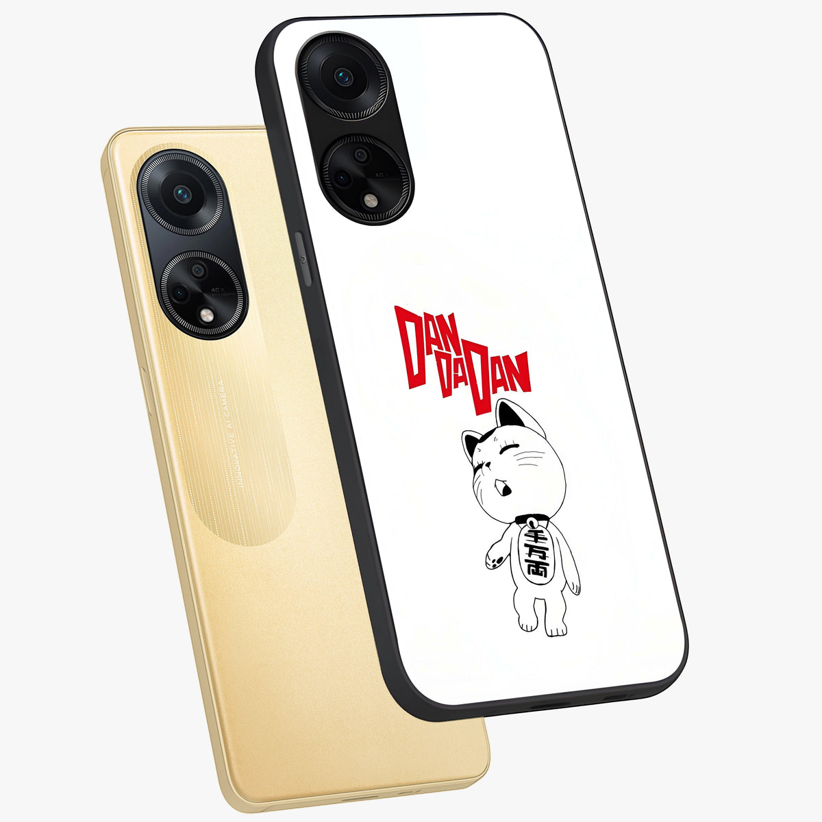 Playful Spirit Charm Glass Case displayed in angled mockup highlighting lively decorative design with playful aesthetic style.