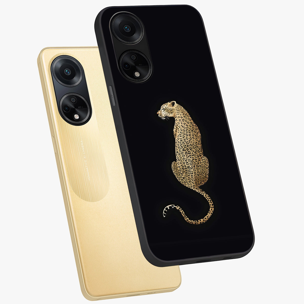 Regal Leopard Glass Case displayed in angled mockup highlighting powerful animal illustration with stylish wild aesthetic.