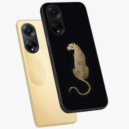 Regal Leopard Glass Case displayed in angled mockup highlighting powerful animal illustration with stylish wild aesthetic.