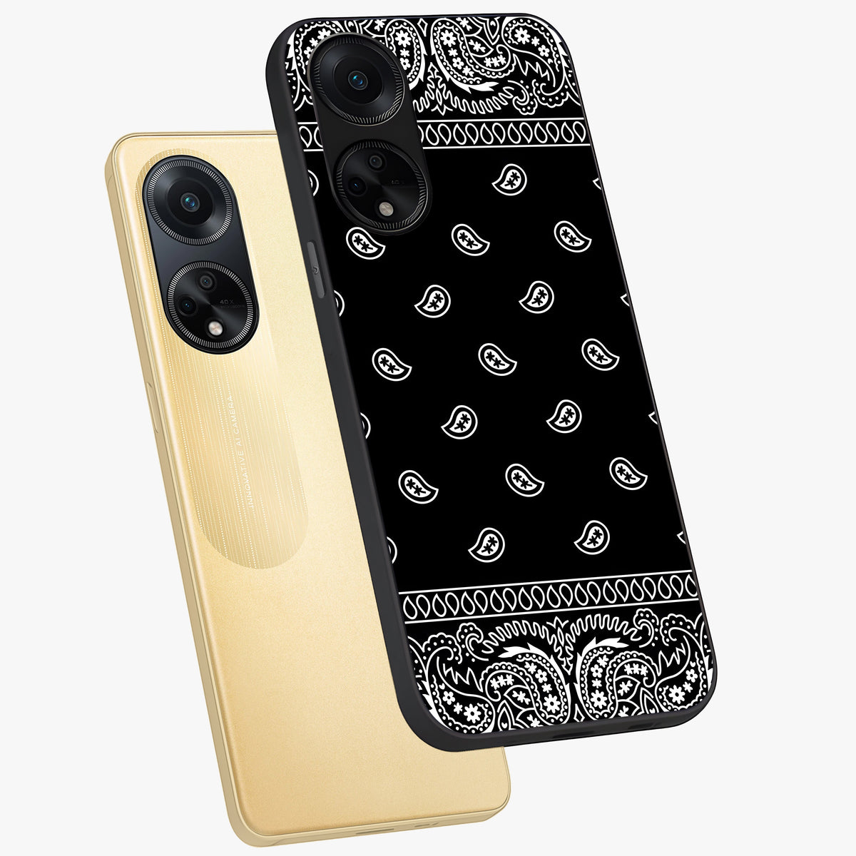 Retro Rebel Threads Glass Case displayed in angled mockup highlighting retro inspired graphic design with rebellious aesthetic.