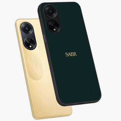 Sabr Minimal Patience Glass Case displayed in angled mockup highlighting simple inspirational design with clean aesthetic style.
