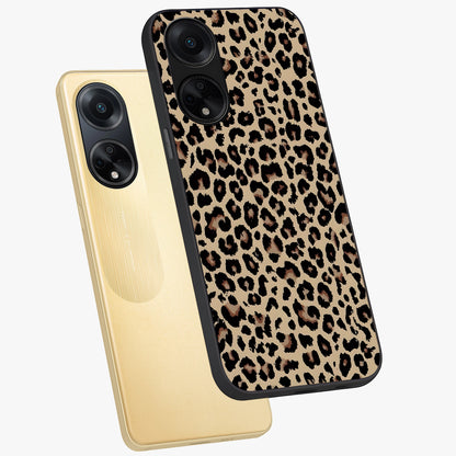 Savage Chic Pattern Glass Case displayed in angled mockup highlighting bold fashion inspired design with chic aesthetic.
