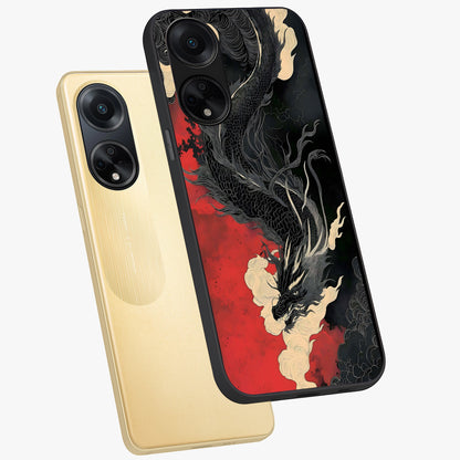 Shadow Dragon Fury Glass Case displayed in angled mockup highlighting powerful dragon illustration with dark fantasy aesthetic.
