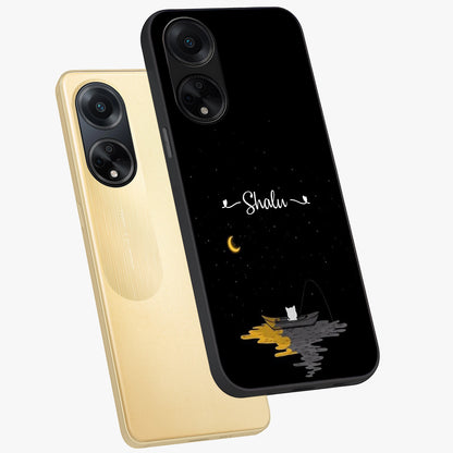 Silent Night Row Glass Case displayed in angled mockup highlighting peaceful evening design with dreamy night aesthetic.