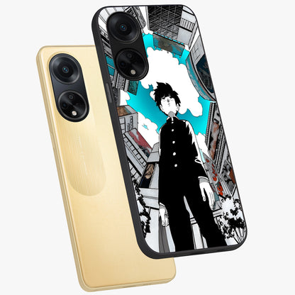 Silent Psychic Awakening Glass Case displayed in angled mockup highlighting spiritual awakening design with cosmic aesthetic.