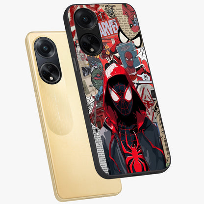 Spider Collage Street Glass Case displayed in angled mockup highlighting dynamic street style collage design with comic aesthetic.