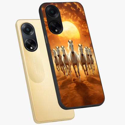 Wild Sunset Majesty Glass Case displayed in angled mockup highlighting vibrant sunset sky design with scenic aesthetic.
