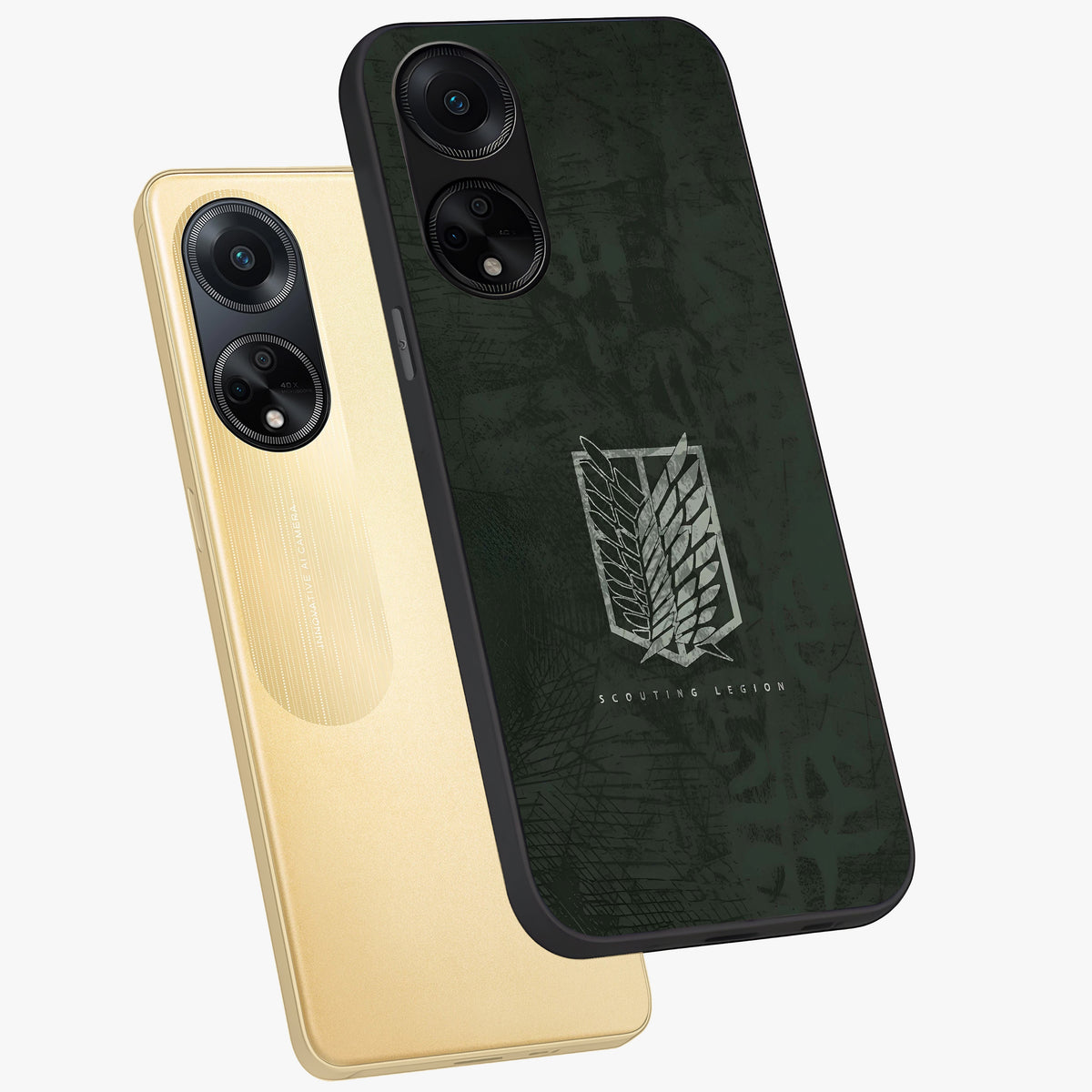 Wings Of Freedom Glass Case displayed in angled mockup highlighting graceful wing design with inspirational aesthetic.