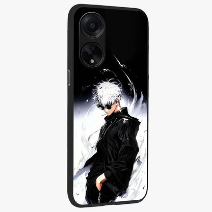 Limitless Shadow King Glass Case upright view showcasing bold shadow warrior artwork with epic fantasy theme.