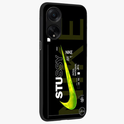 Neon Street Edition Glass Case upright view showcasing colorful neon artwork with modern street culture theme.