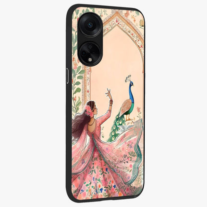 Royal Grace Muse Glass Case upright view showcasing stylish artistic artwork with sophisticated royal theme.