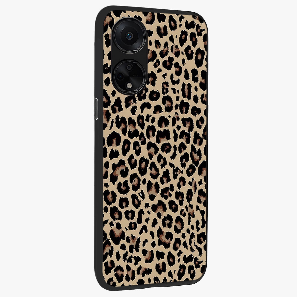 Savage Chic Pattern Glass Case upright view showcasing trendy decorative artwork with edgy fashion theme.