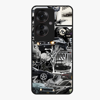 Aesthetic Dark Love Glass Case showing flat back view with dark romantic artwork and glossy glass finish.