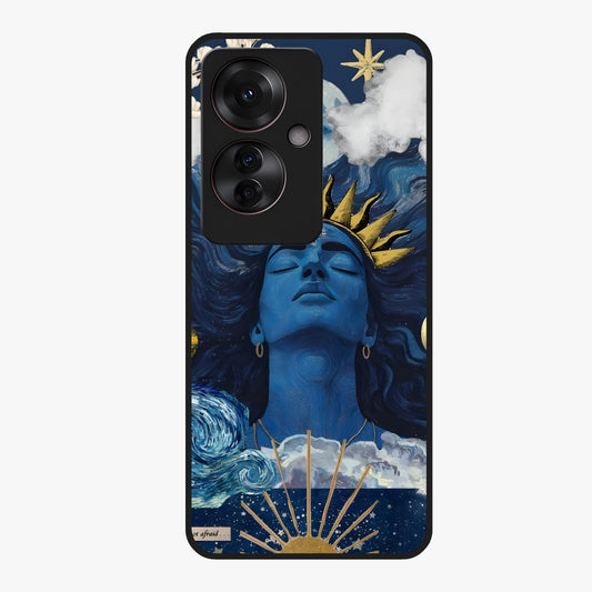Aesthetic Lord Shiva Glass Case showing flat back view with divine Shiva artwork and glossy glass finish.