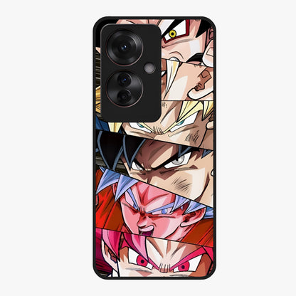 Anime Character Glass Case showing flat back view with vibrant anime artwork and glossy glass finish.