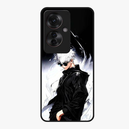 Limitless Shadow King Glass Case showing flat back view with powerful shadow warrior artwork and glossy glass finish.