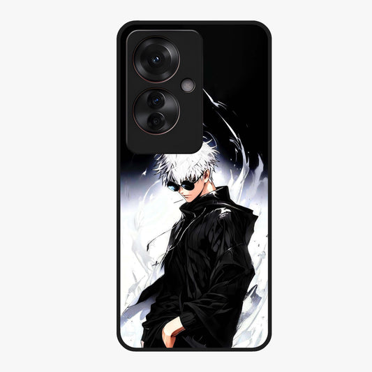 Limitless Shadow King Glass Case showing flat back view with powerful shadow warrior artwork and glossy glass finish.