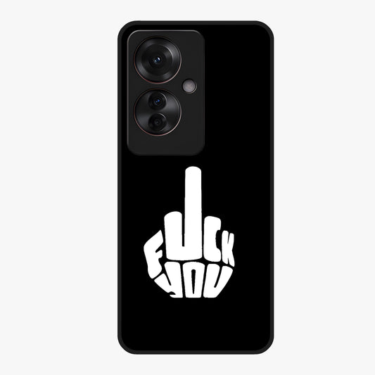 Rebel Mode On Glass Case showing flat back view with bold rebellious typography artwork and glossy glass finish.