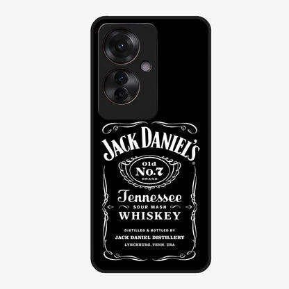 Vintage Whiskey Heritage Glass Case showing flat back view with classic whiskey inspired artwork and glossy glass finish.