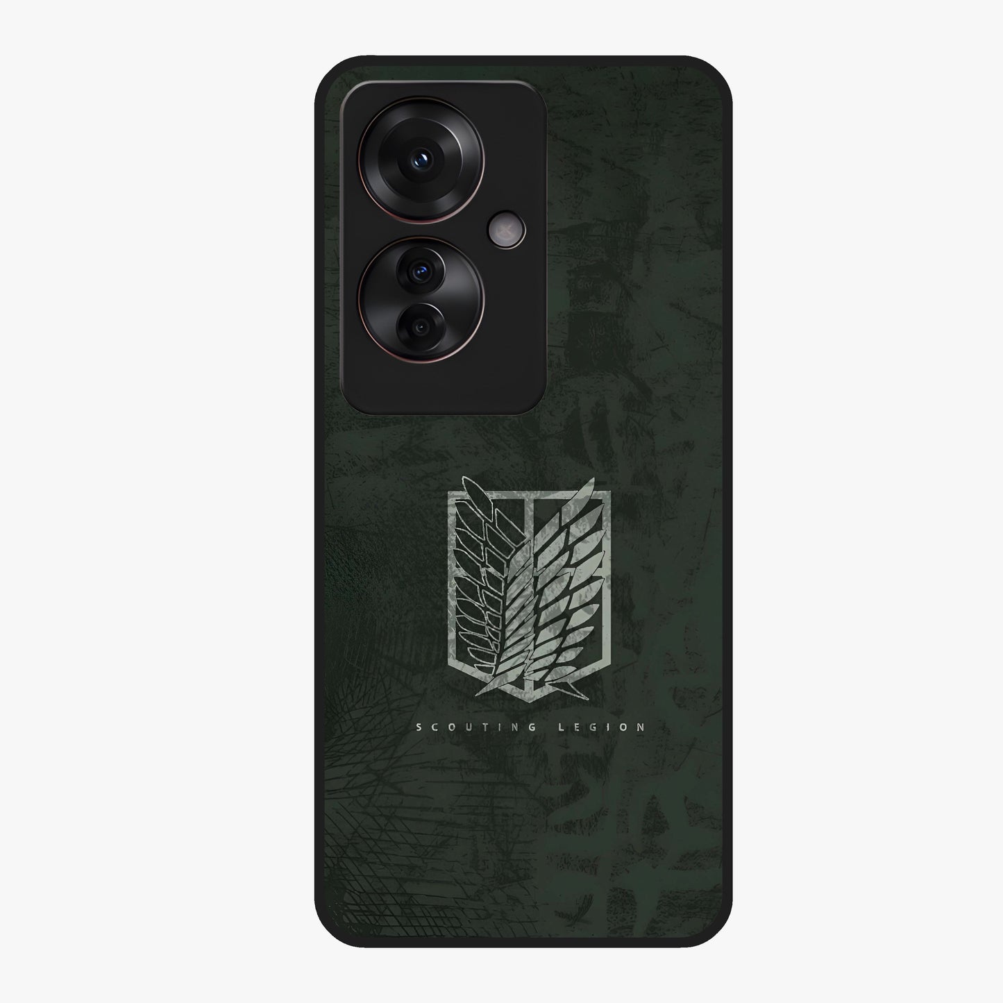 Wings Of Freedom Glass Case showing flat back view with symbolic wings artwork and glossy glass finish.