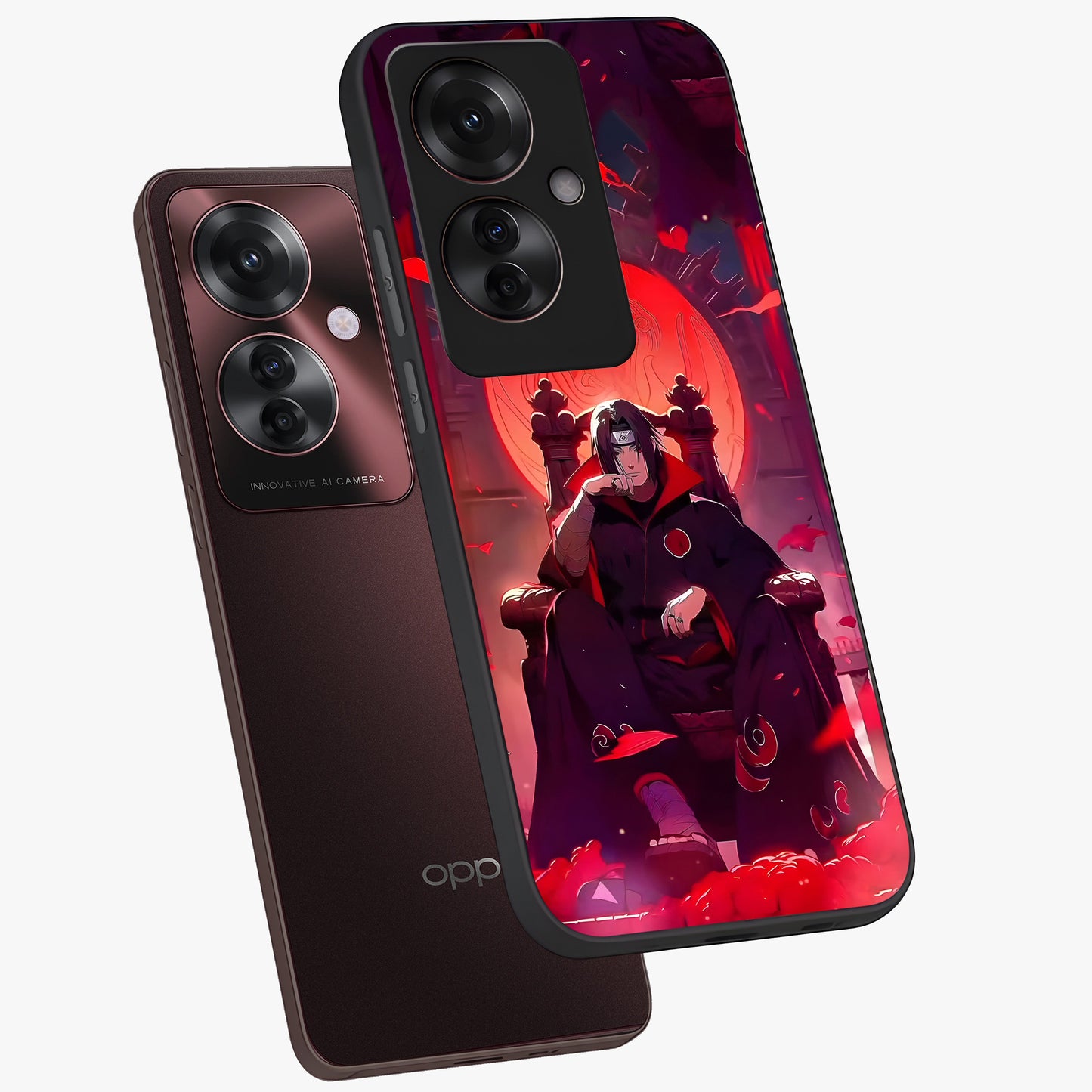 Blood Moon Sovereign Glass Case displayed in angled mockup highlighting dark celestial moon design and dramatic theme.