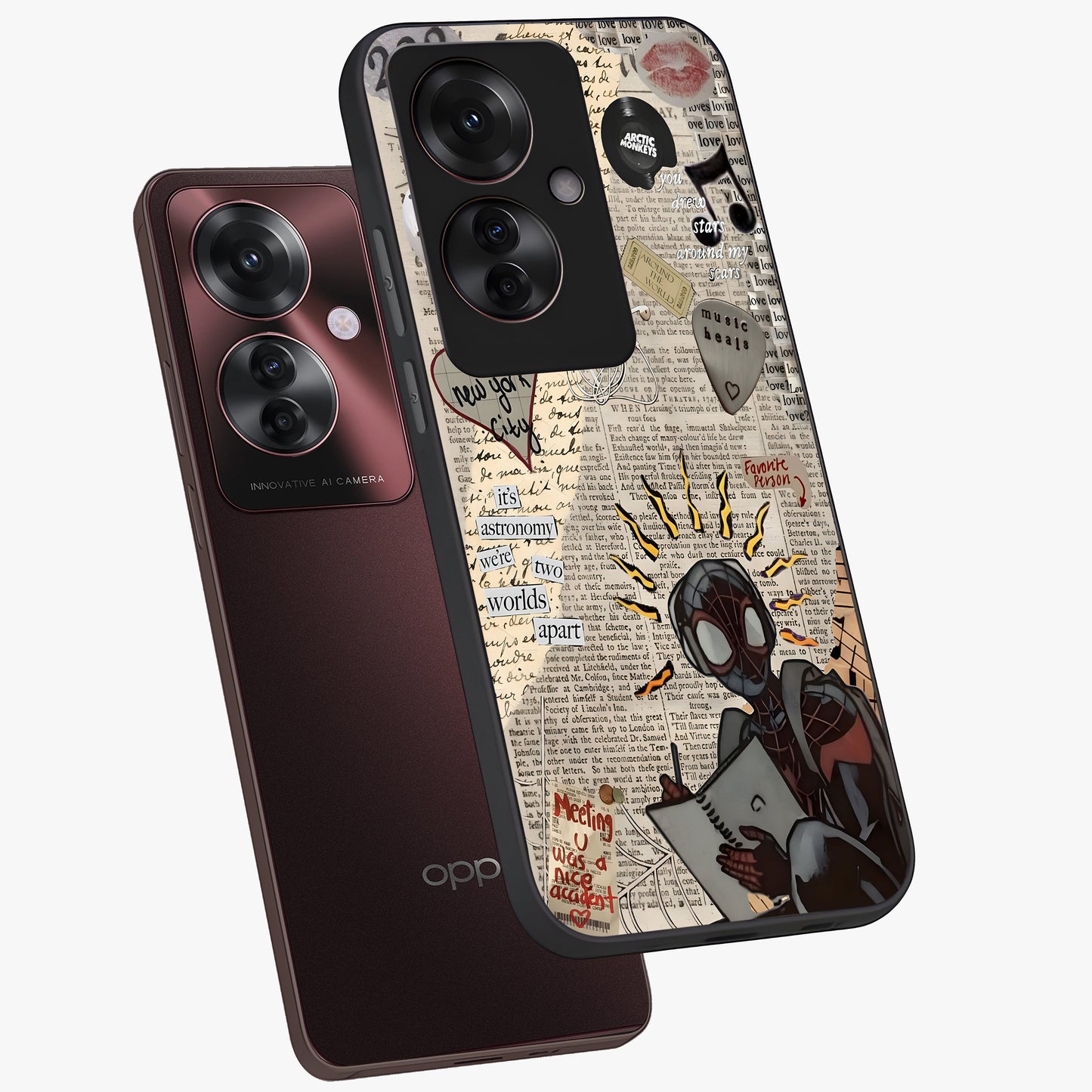 City Dream Sketch Glass Case displayed in angled mockup highlighting minimal city illustration with aesthetic sketch style.