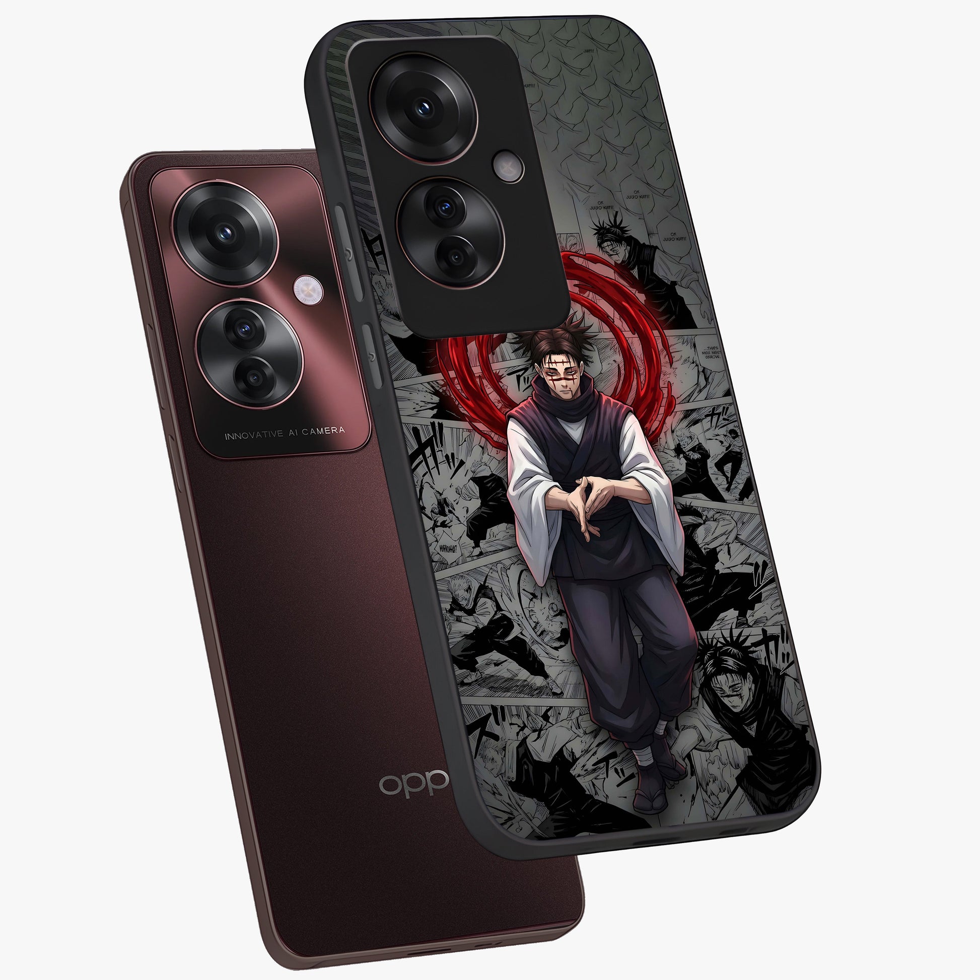 Cursed Ritual Ascension Glass Case displayed in angled mockup highlighting mystical ritual illustration with supernatural aesthetic.