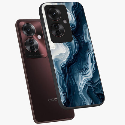 Ethereal Paper Marble Glass Case displayed in angled mockup highlighting elegant marble pattern with modern aesthetic style.