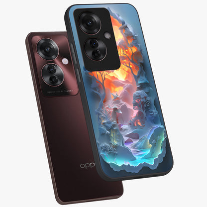 Glow Forest Portal Glass Case displayed in angled mockup highlighting mystical forest design with magical glowing aesthetic.