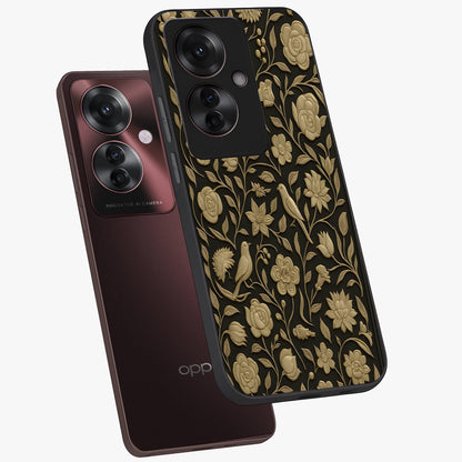 Golden Evil Eye Mandala Glass Case displayed in angled mockup highlighting protective evil eye symbol with golden mandala design.