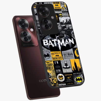 Knight Gotham Rise Glass Case displayed in angled mockup highlighting powerful knight silhouette design with dramatic aesthetic.