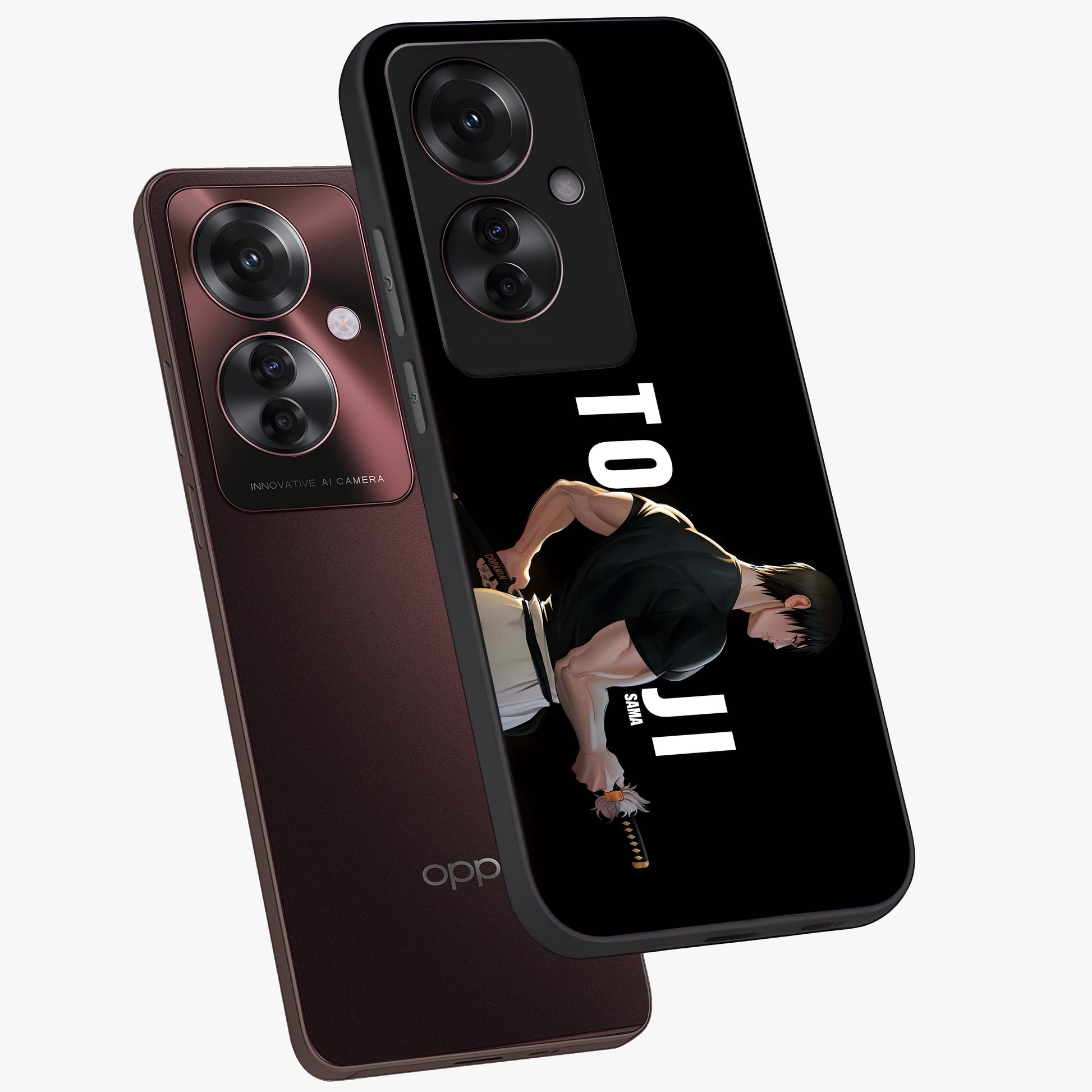 Midnight Blade Resolve Glass Case displayed in angled mockup highlighting powerful blade illustration with dramatic dark aesthetic.