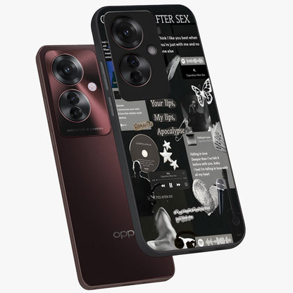 Midnight Love Echo Glass Case displayed in angled mockup highlighting elegant love inspired design with deep aesthetic style.