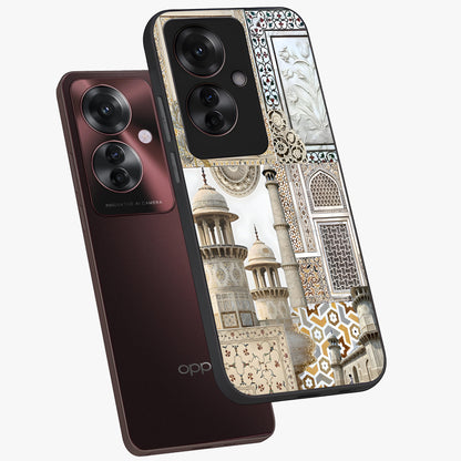 Mughal Marble Legacy Glass Case displayed in angled mockup highlighting elegant heritage marble artwork with royal aesthetic.