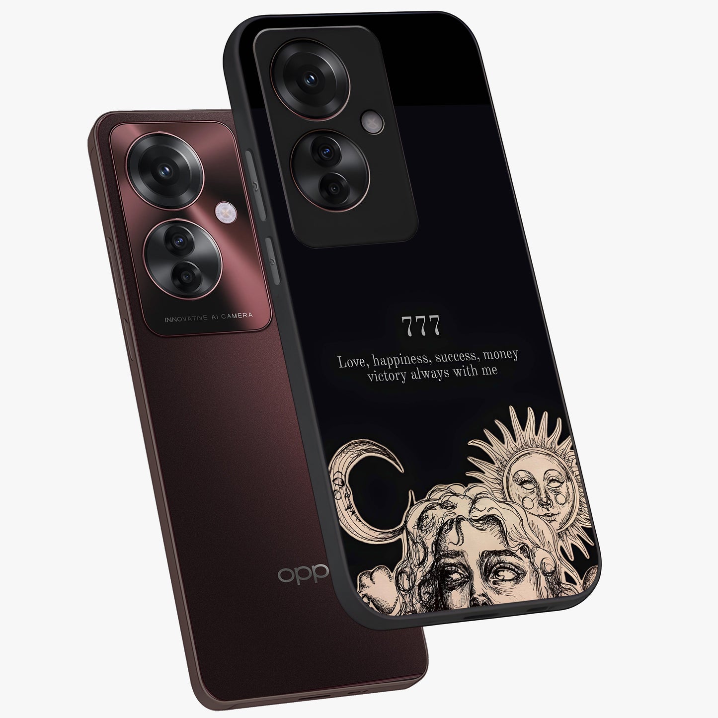 Mystic Victory Aura Glass Case displayed in angled mockup highlighting energetic aura design with bold mystical aesthetic.