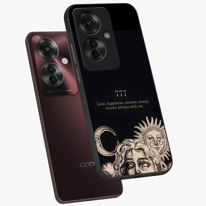 Mystic Victory Aura Glass Case displayed in angled mockup highlighting energetic aura design with bold mystical aesthetic.