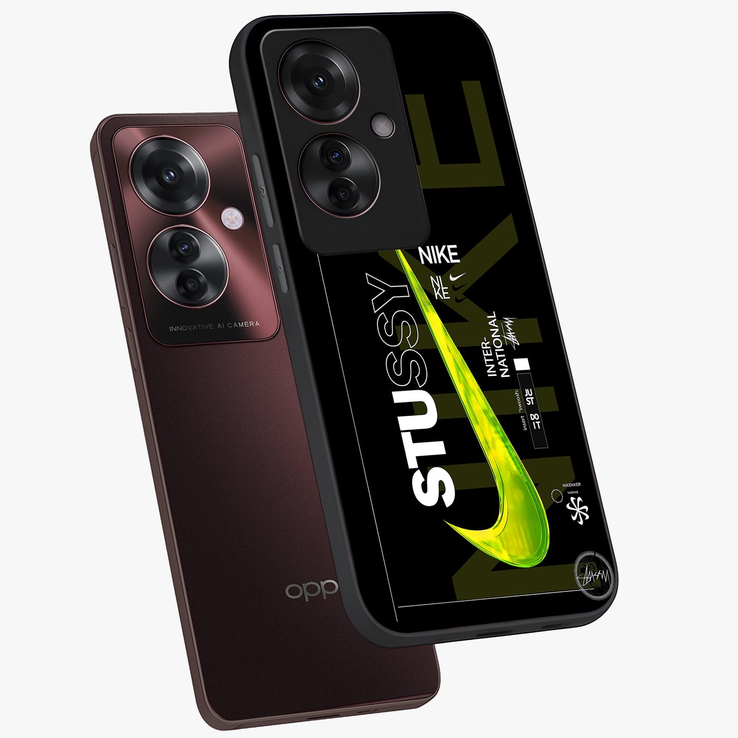Neon Street Edition Glass Case displayed in angled mockup highlighting vibrant urban design with bold street aesthetic.