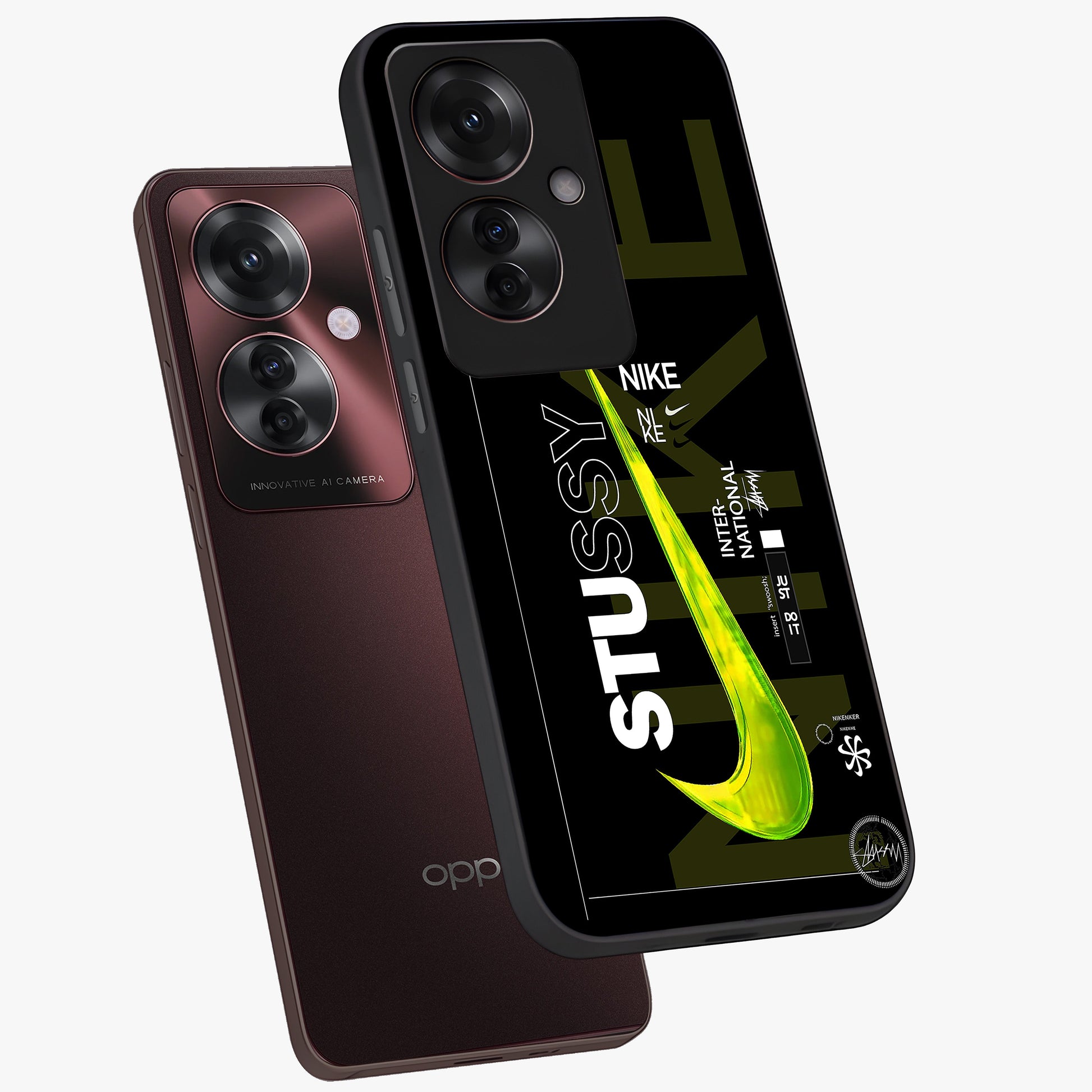 Neon Street Edition Glass Case displayed in angled mockup highlighting vibrant urban design with bold street aesthetic.