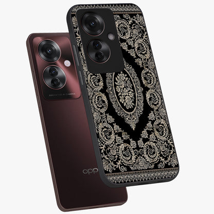 Noir Bloom Elegance Glass Case displayed in angled mockup highlighting refined flower design with stylish noir aesthetic.