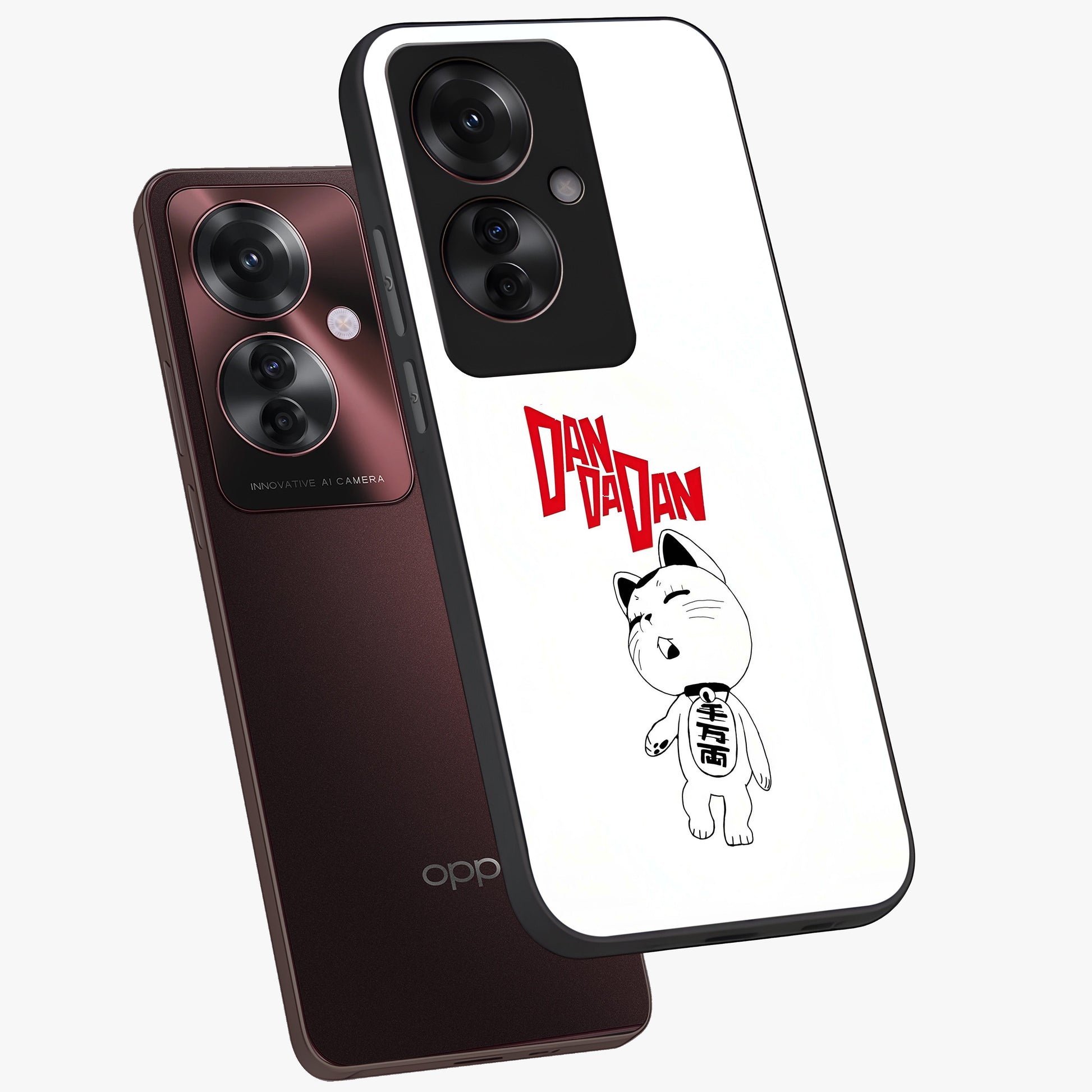 Playful Spirit Charm Glass Case displayed in angled mockup highlighting lively decorative design with playful aesthetic style.