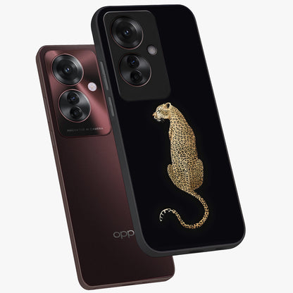 Regal Leopard Glass Case displayed in angled mockup highlighting powerful animal illustration with stylish wild aesthetic.