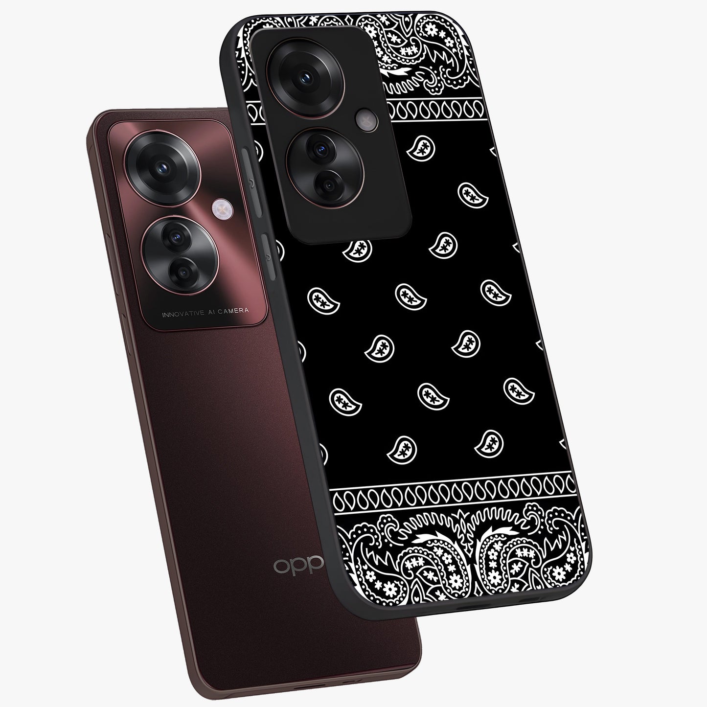 Retro Rebel Threads Glass Case displayed in angled mockup highlighting retro inspired graphic design with rebellious aesthetic.