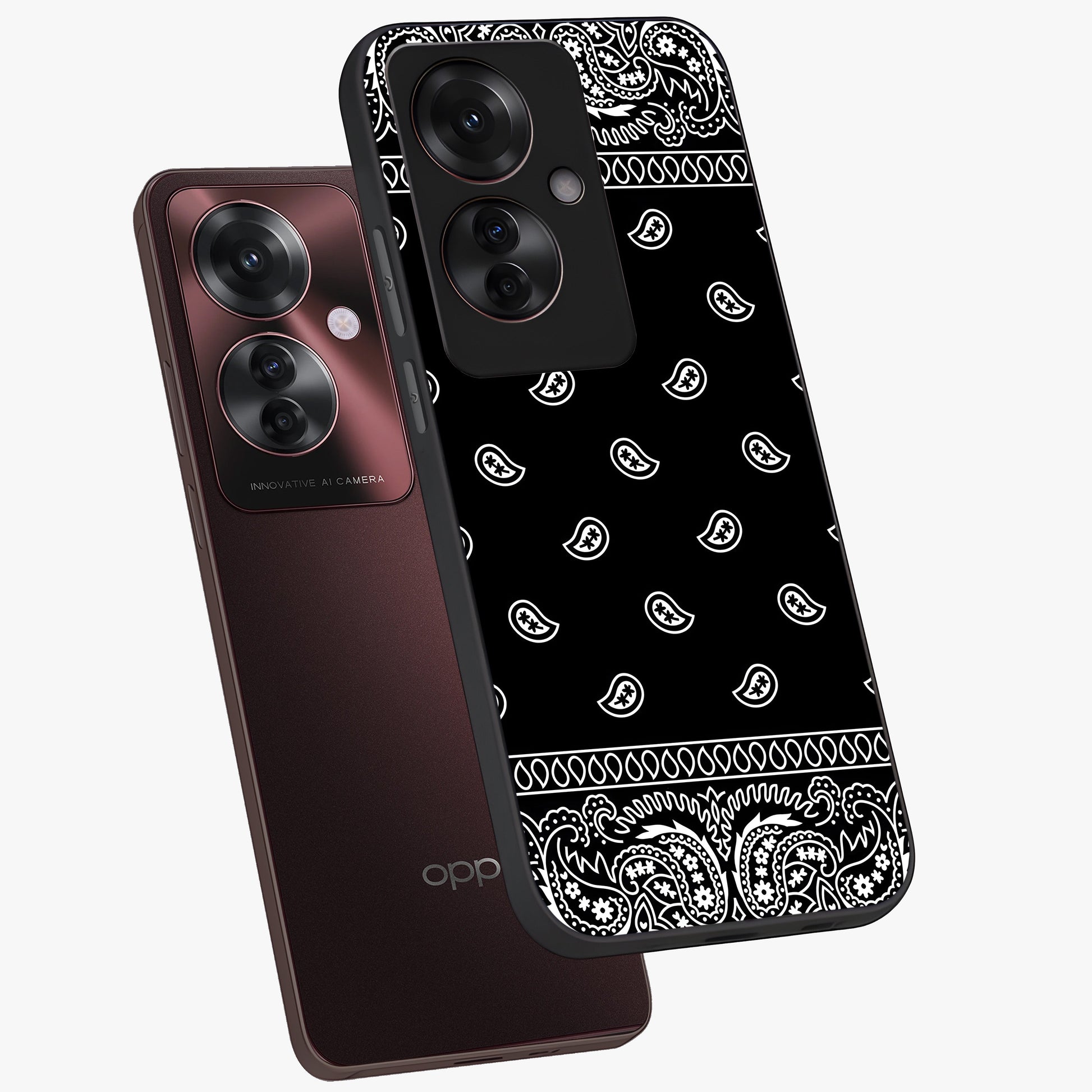 Retro Rebel Threads Glass Case displayed in angled mockup highlighting retro inspired graphic design with rebellious aesthetic.