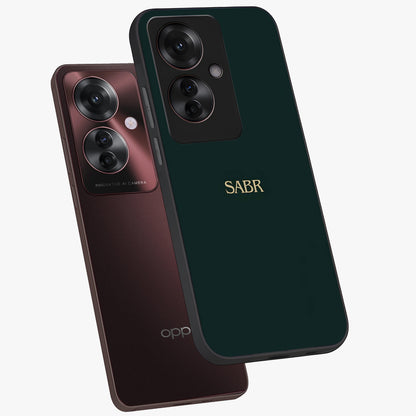 Sabr Minimal Patience Glass Case displayed in angled mockup highlighting simple inspirational design with clean aesthetic style.