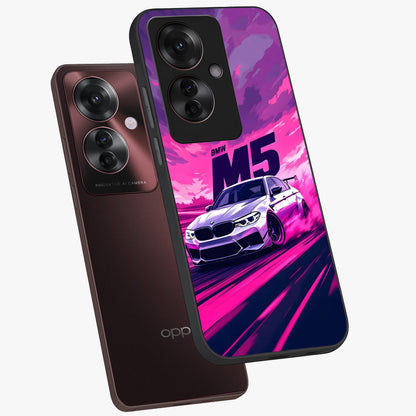 Velocity Drift Pulse Glass Case displayed in angled mockup highlighting dynamic drift design with sporty automotive aesthetic.