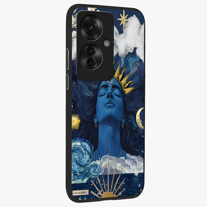 Aesthetic Lord Shiva Glass Case upright view showcasing powerful Lord Shiva artwork with devotional theme.