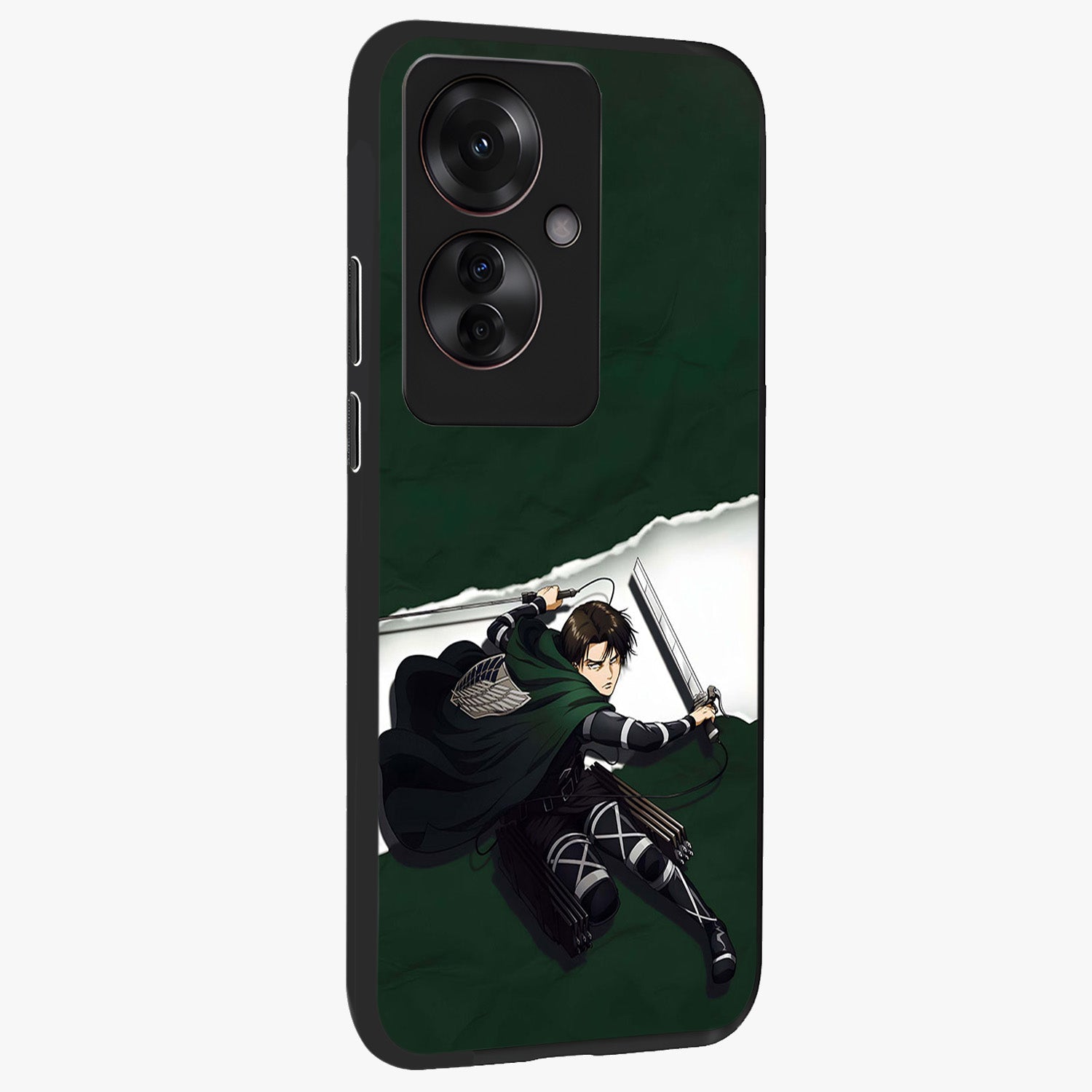 Emerald War Vanguard Glass Case upright view showcasing dramatic warrior artwork with bold fantasy theme.